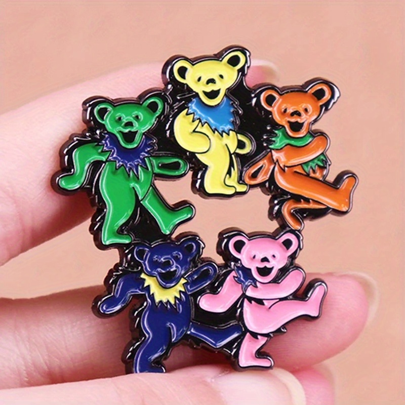 Vintage Collectible Bears - Tańczące niedźwiedzie Emaliowana szpilka Inspiracja zespołem