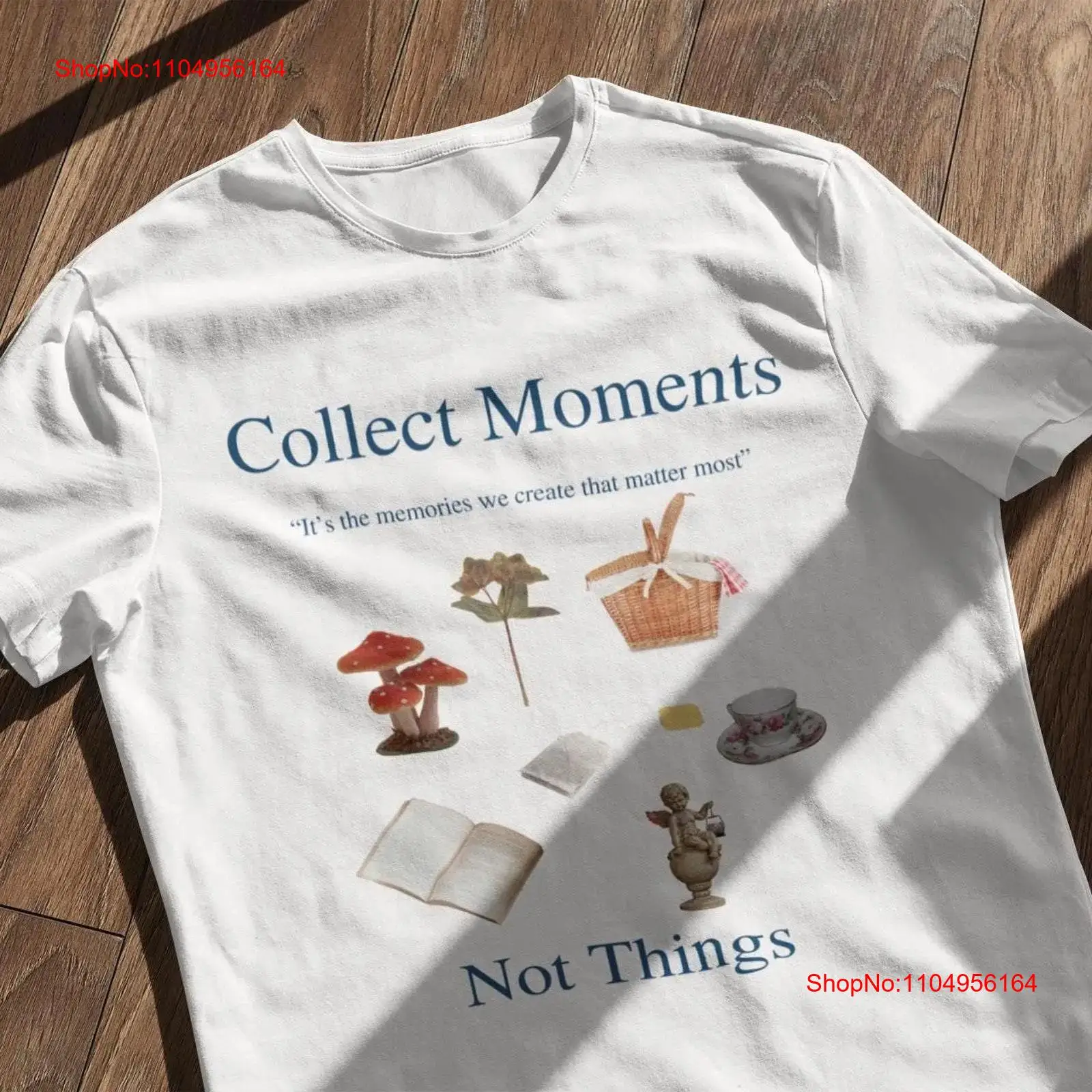 Collectible Vintage T Shirts - Koszula w stylu cottagecore, z nadrukiem