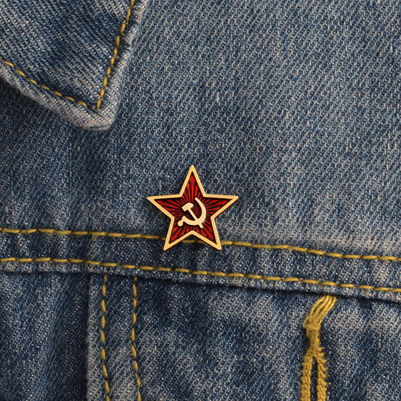 Vintage Collectible Classics - ZSRR czerwona gwiazda odznaka przypinki na
