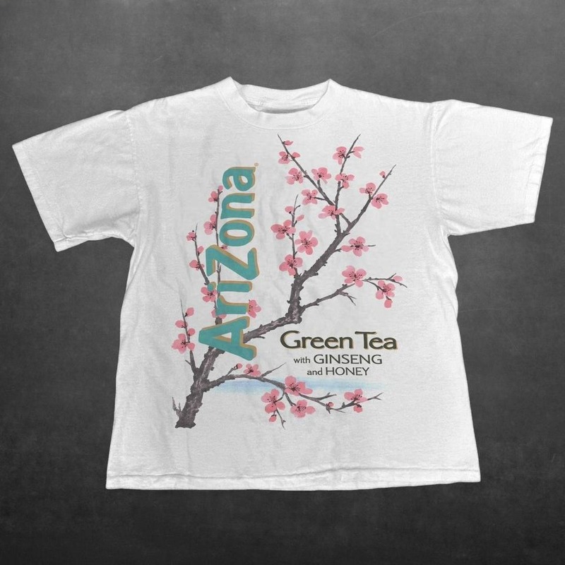 Collectible Vintage T Shirts - Damska koszulka z nadrukiem kwiatów wiśni