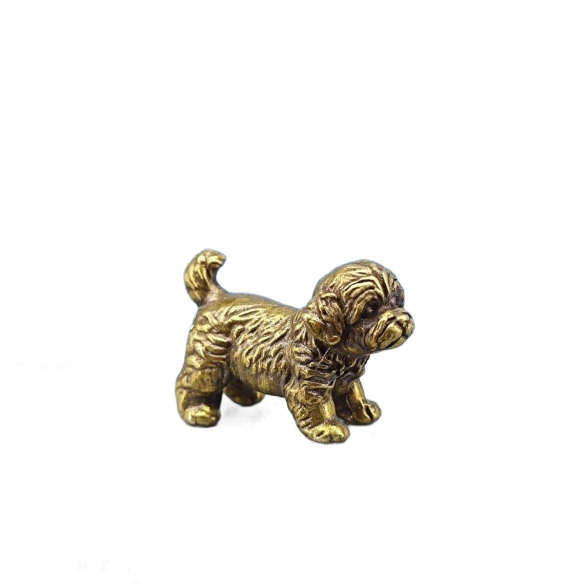 Vintage Collectible Bears - Miniaturowa mosiężna figurka psa, buldog francuski,