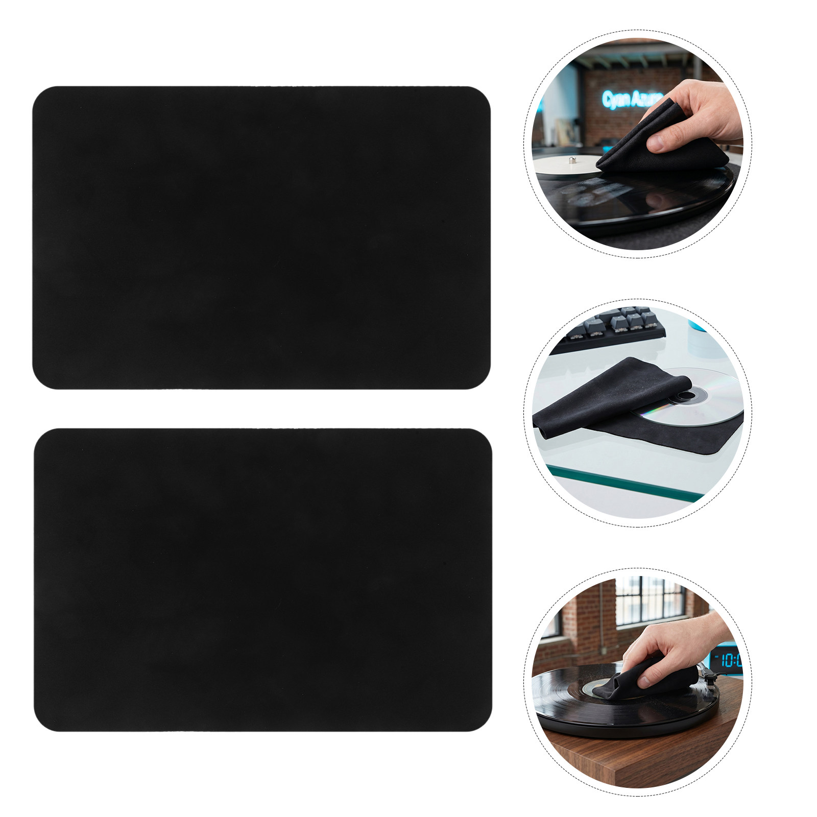 10 szt. czarnych ściereczek z  – Vinyl Record Cleaner recenzja i cena