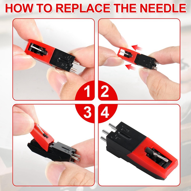 Wymiana igły do gramofonu, 4 s – Record Player Needle recenzja i cena