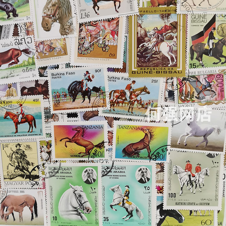 100 Różnych Znaczków z Koni, B – Collectible Vintage Postage Stamps recenzja i cena